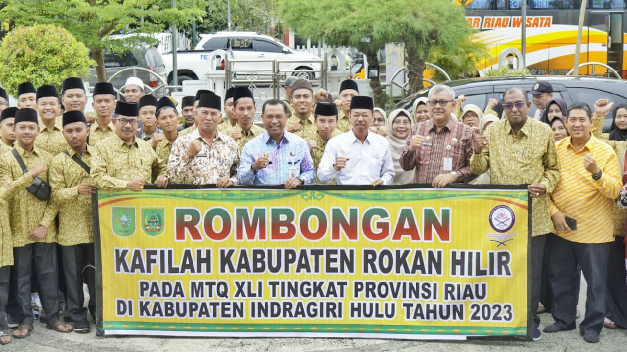Bupati Lepas Kafilah Rohil Ikuti MTQ Tingkat Provinsi Riau