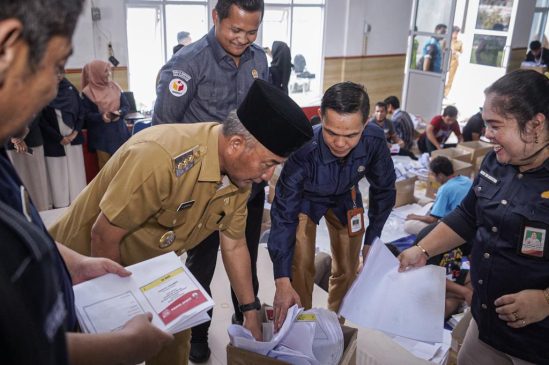 Pastikan Pemilu 2024 Berjalan Lancar, Pj Bupati Muba Tinjau Kesiapan KPU