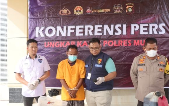 Polres Muba Amankan Pemilik Masakan Minyak Ilegal yang Terbakar