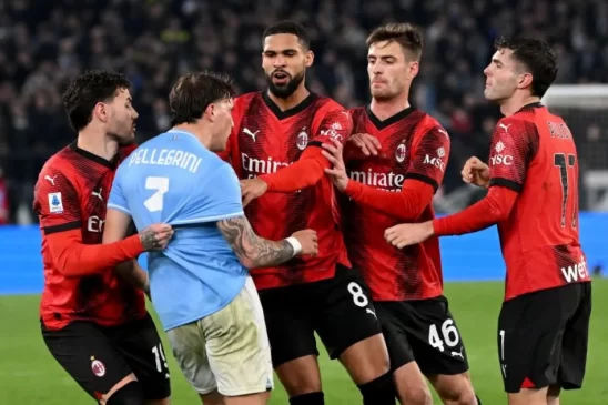 Lazio Dapat Tiga Kartu Merah Saat Ditekuk AC Milan 0-1