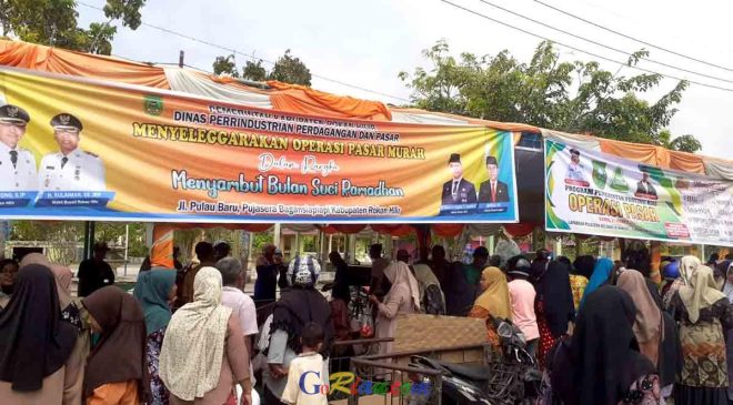 Dinas Perdagangan dan Pasar Rohil Gelar Operasi Pasar Murah