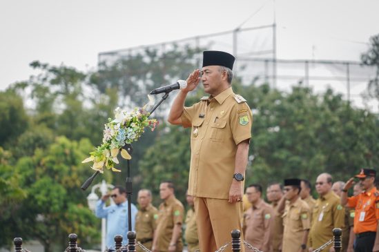 Hari Pertama Setelah Cuti Idulfitri, Pj Bupati Apriyadi Pimpin Langsung Apel Bersama ASN