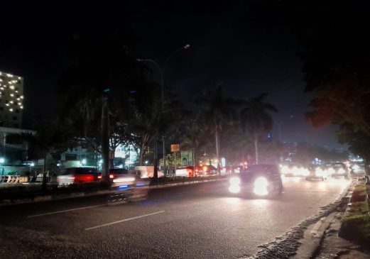 Komponen PJU Dicuri, Sejumlah Jalan Protokol di Pekanbaru Gelap Gulita