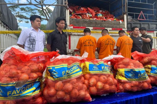 Polda Riau Gagalkan Penyelundupan Bawang Bombay