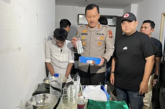 Apartemen Tempat Produksi Sabu Cair di Batam Digerebek Polisi
