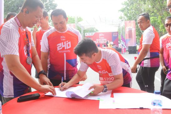 Bersama Dandim dan Kapolresta, Pj Wako Pekanbaru Tandatangani NPHD