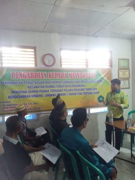 FH Unilak Beberkan Masalah Sanksi Poligami pada Kegiatan Penyuluhan Hukum di Rumbai Timur