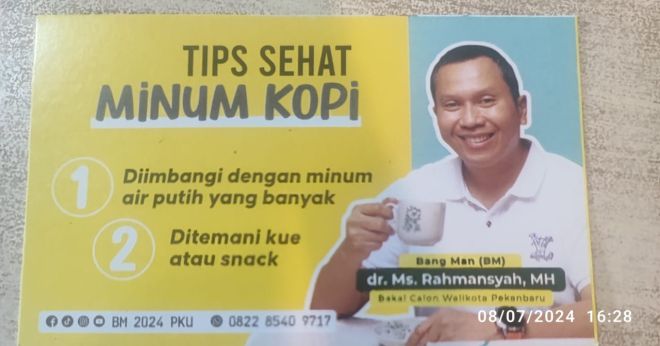 Balon Wako Pekanbaru Rahmansyah Mengampanyekan Diri Ala Tips Sehat Minum Kopi
