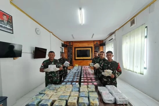 Satgas Pamtas RI Gagalkan Penyelundupan 35,9 Kg Sabu