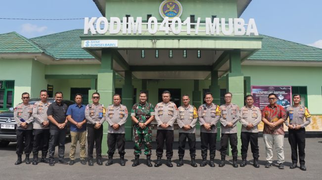 Tingkatkan Sinergitas, Kapolres Muba Sambangi Makodim 0401
