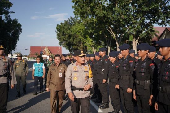 Polda Riau Apel Gelar Pasukan Pengamanan Riau Bhayangkara Run 2024