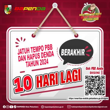 Bisa Didenda, Bapenda Pekanbaru Ingatkan Wajib Pajak Bayar PBB-P2