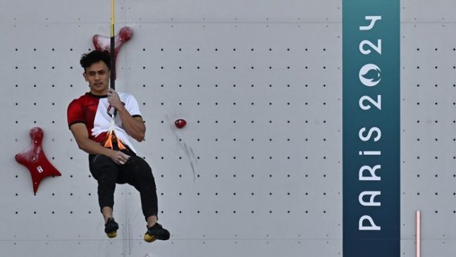 Veddriq Leonardo Sumbang Emas Cabang Panjat Tebing Olimpiade 2024