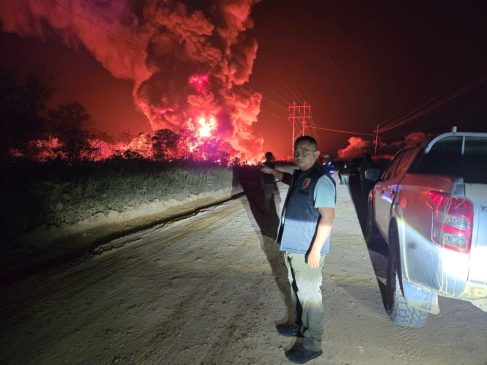 Ini Penjelasan Polisi, Terkait Tiga Kolam Minyak Mentah PT BSP Terbakar