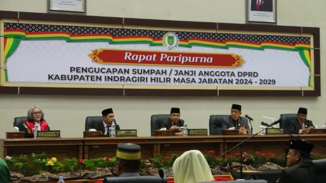 45 Anggota Dewan Perwakilan Rakyat Daerah Kabupaten Indragiri Hilir Dilantik