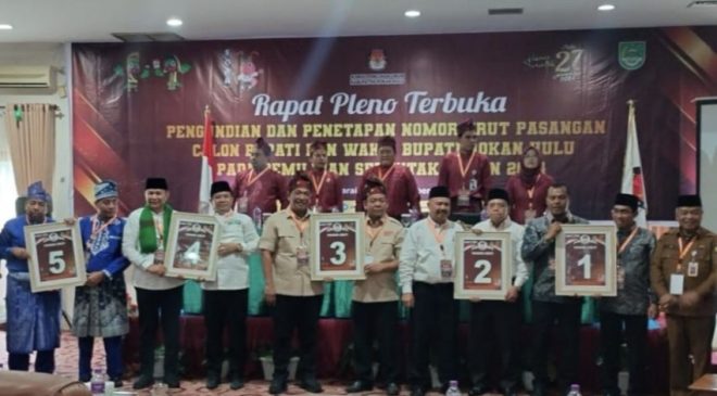 Ingat, Ini Nomor Urut Lima Paslon di Pilkada Rohul