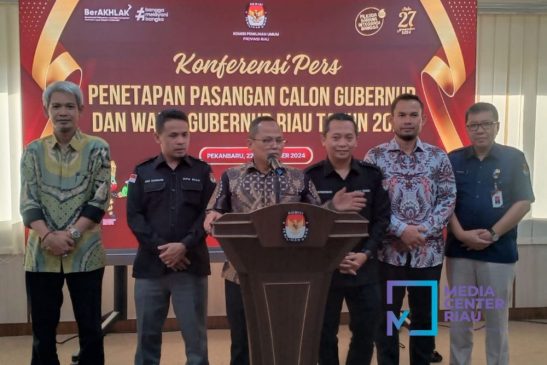 KPU Riau Resmi Tetapkan 3 Pasang Calon Pilgubri 2024