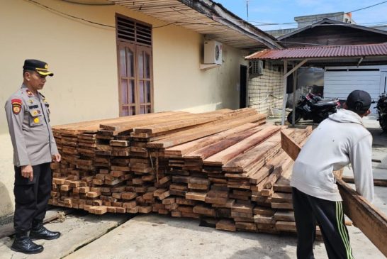 Lima Pembalak Liar di Desa Tamiang Bengkalis Ditangkap Polisi