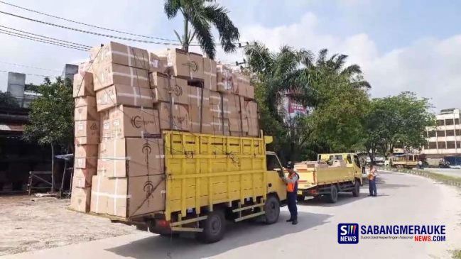 Langgar Aturan, Puluhan Truk Terjaring Razia Gabungan di Pekanbaru