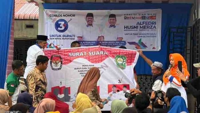 Paslon Alfedri-Husni Ajak Warga Siak Sukseskan Pilkada Serentak dan Hindari Golput