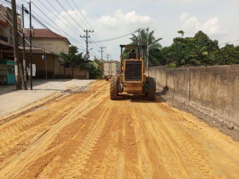 Perbaikan Jalan Bangau Sakti Sudah Dimulai