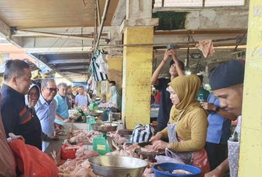 Borong Sembako di Pasar Rakyat Rengat, Cawagub Riau Nomor 1 Tawarkan Program Jaga Pangan