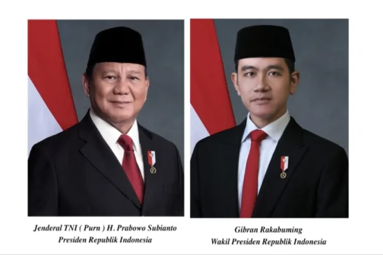Pemasangan Foto Resmi Presiden dan Wapres 2024-2029