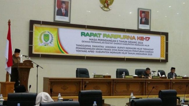 DPRD Inhil Gelar Rapat Paripurna Bahas Pandangan Fraksi terhadap Rancangan APBD 2025