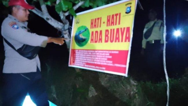 Polres Rohil Antisipasi Korban Buaya Bertambah Lewat Cara Ini