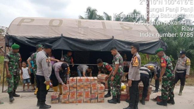 65 KK Terdampak Banjir di Kepenghuluan Sei Panji Panji Rohil