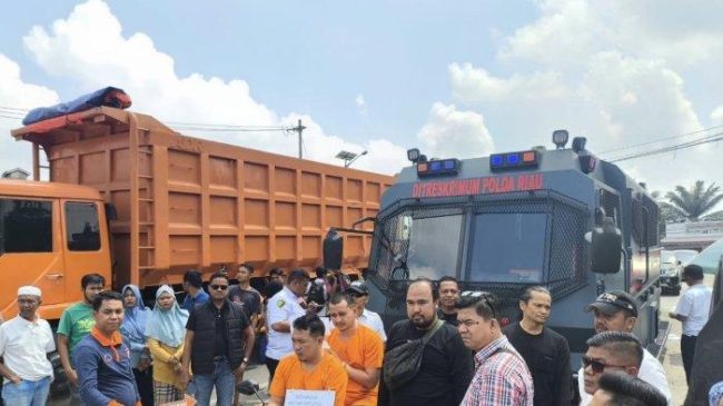 Polda Riau Gelar Rekonstruksi yang Tewaskan Warga Kampar