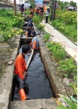 Banjir di Kecamatan Bangko Berangsur Surut