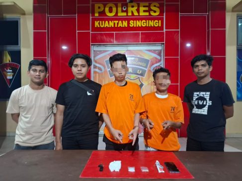 Polres Kuansing Tangkap Dua Kurir Bawa 12 Gram Sabu dan 10 Butir Ekstasi