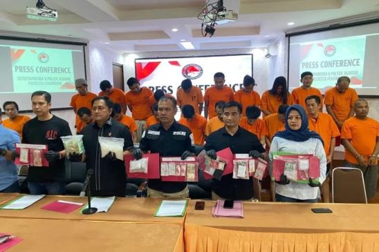 Polresta Pekanbaru Tangkap 21 Tersangka Narkoba