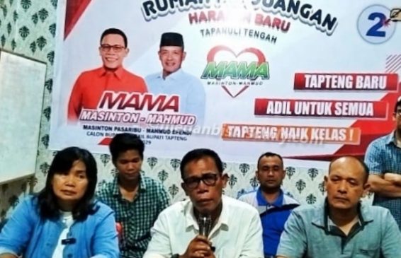 Paslon Bupati Tapanuli Tengah Masinton Raih 55%  pada 17 Kecamatan