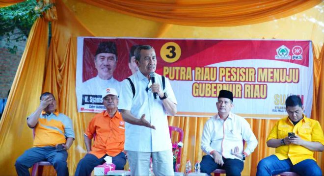 Dihadiri Ribuan Masyarakat, Cagubri Nomor Urut 3 Kampanye di Duri