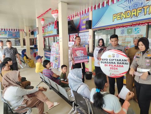 Polantas Pelalawan Terus Pesankan Pilkada Damai