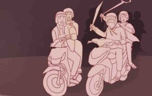 Samapta Polda Riau Amankan Belasan Pemuda Bawa Sajam