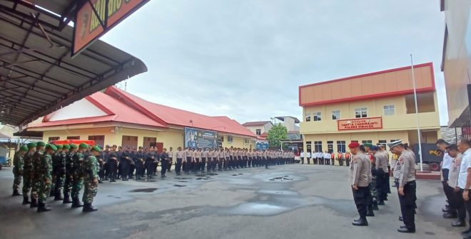 Polres dan TNI Sibolga Lakukan Pengamanan Rapat Pleno Terbuka Rekapitulasi
