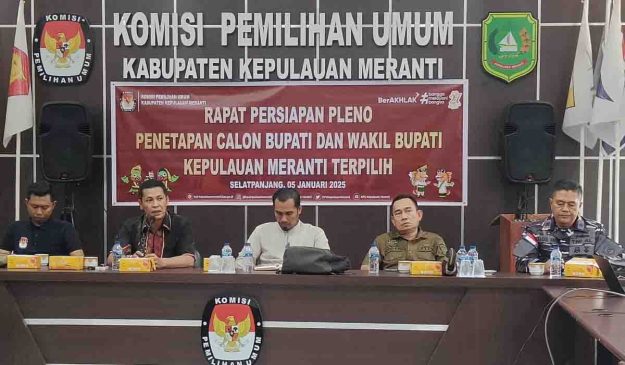 KPU Kepulauan Meranti Tetapkan Bupati dan Wakil Bupati Terpilih Kamis Besok