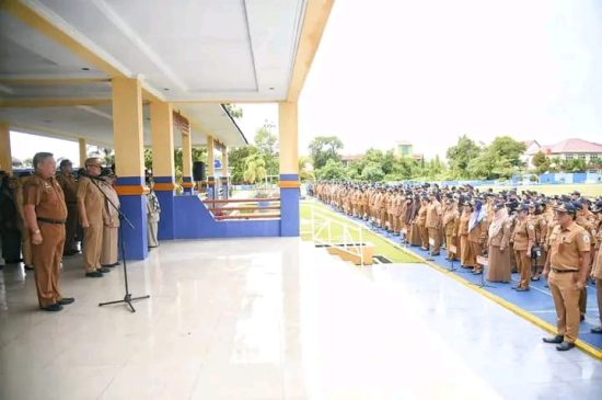 Sekda Pimpin Apel Gabungan Perdana ASN Tapteng