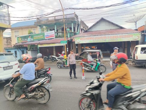 Cegah Laka Lantas, Polres Sibolga Laksanakan Strong Point Pagi