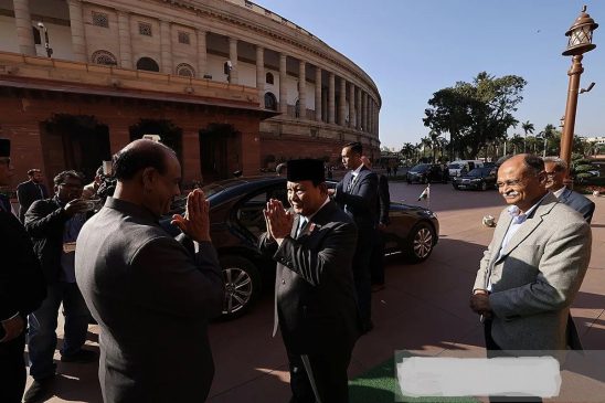 Presiden Prabowo Kunjungi Gedung Parlemen India