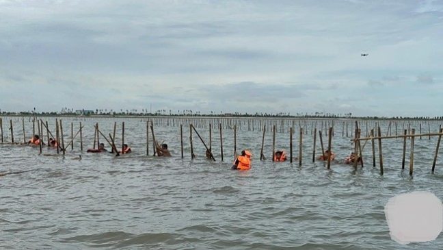 TNI AL dan Warga Bongkar Pagar Laut Tangerang