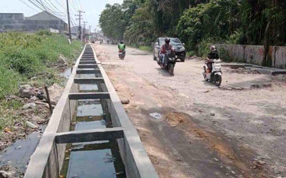 Pembangunan Drainase Jalan Bangau Sakti Pekanbaru Berlanjut Tahun Ini