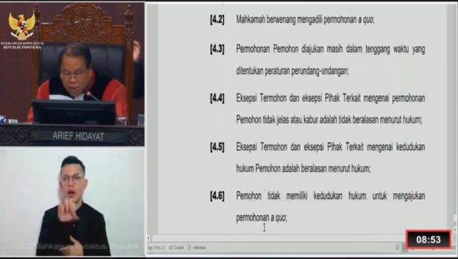 Sidang Pilkada Kuansing 2024, MK Tolak Gugatan Adam – Sutoyo