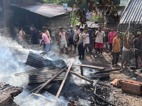 Kebakaran Hebat Melanda Rumah di Tambang, Rata dengan Tanah