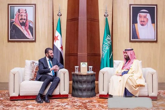 Presiden Sementara Suriah Gelar Pertemuan dengan Putra Mahkota Arab Saudi