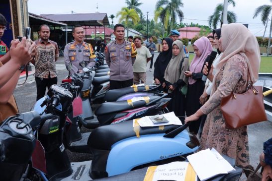 Polres Kampar Amankan 13 Sepeda Motor dan Seorang Tersangka