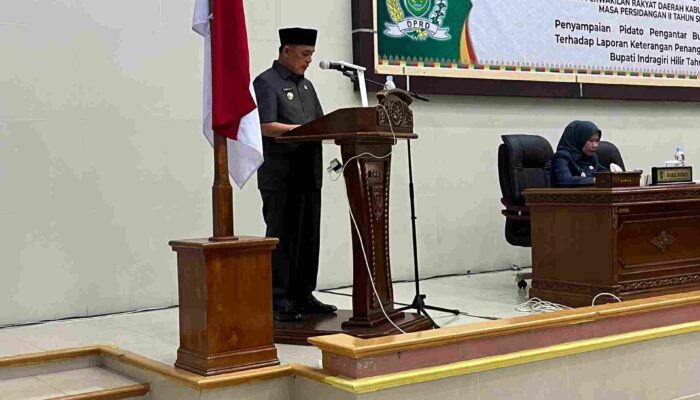 Bupati Inhil Hadiri Rapat Paripurna DPRD, Soroti Kinerja dan Keuangan Daerah